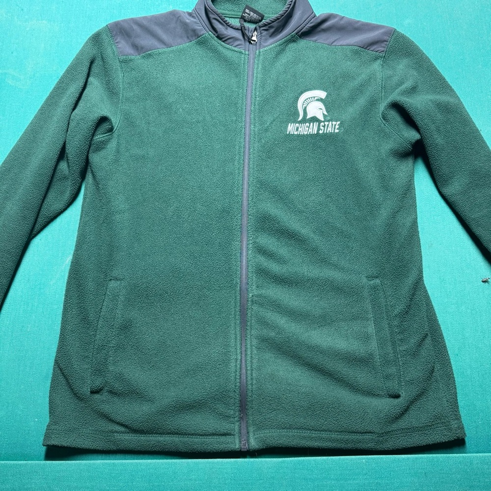 Michigan State Colosseum Green Fleece Full zip Jacket